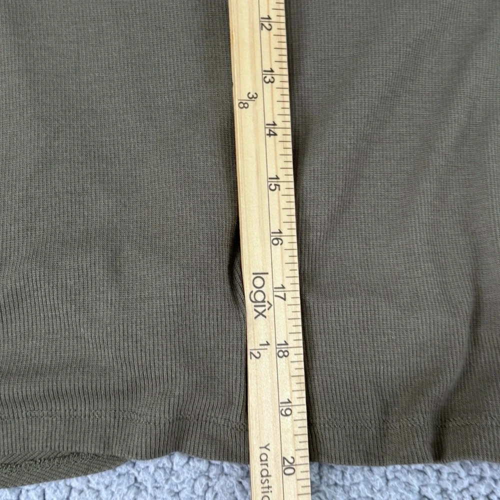 Marine Layer Top Womens Small Olive Green Twist Front Modal Stretch Minimalist - Picture 8 of 8